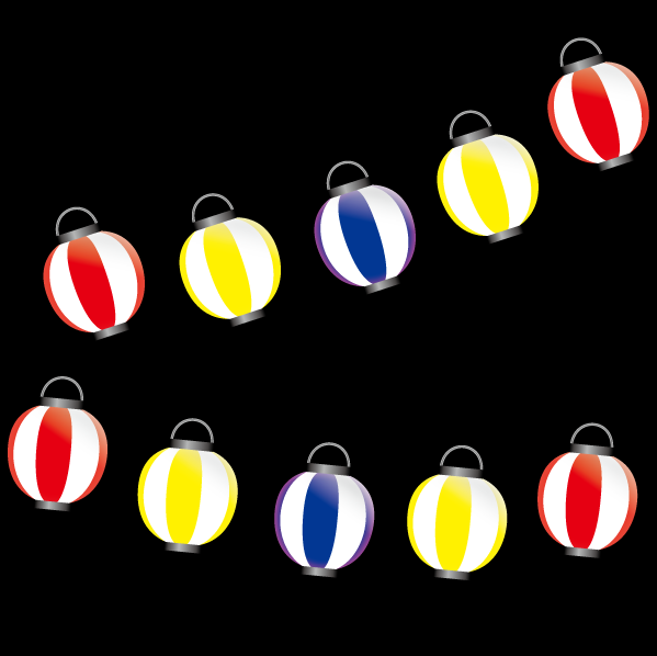 夏イラストちょうちん